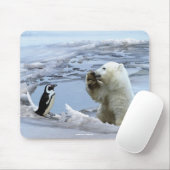 Polar Bear Cub & Penguin Mousepad (Mit Mouse)