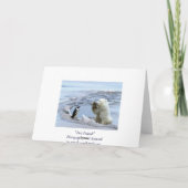 Polar Bear Cub & Pinguin Best Friends Card Karte (Rückseite)