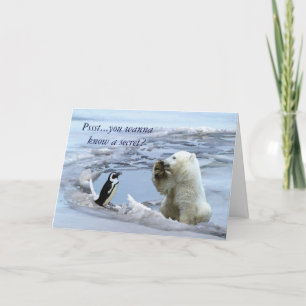Polar Bear Cub & Pinguin Best Friends Card Karte