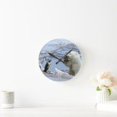 Polar Bear Cub & Pinguin Die besten Freunde - Uhr (Zuhause)
