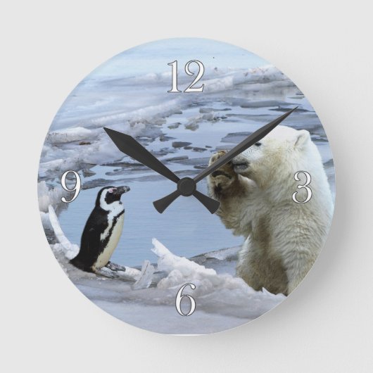 Polar Bear Cub & Pinguin Die besten Freunde - Uhr (Vorderseite)