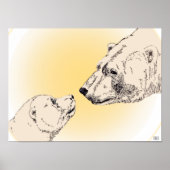 Polar Bear & Cub Poster Wildlife Wohngestaltung (Vorne)