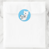 Polar Bear Cub Runder Aufkleber (Tasche)