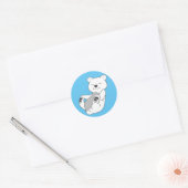 Polar Bear Cub Runder Aufkleber (Umschlag)