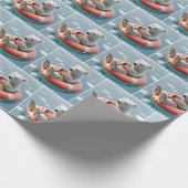 Polar Bear Cub Sipping a Drink Geschenkpapier (Ecke)