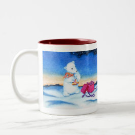 Polar Bear Cub Stuffed Bunny Tasse