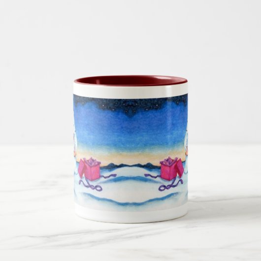 Polar Bear Cub Stuffed Bunny Tasse (Mittel)