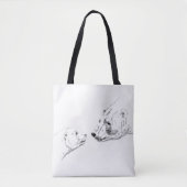 Polar Bear & Cub Tote Bag Bear Art Shopping Bag Tasche (Vorderseite)