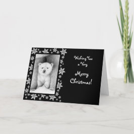Polar Bear Cub Weihnachtskarte Feiertagskarte