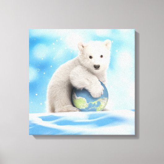 Polar Bear Cub World Leinwand (Vorderseite)