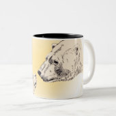 Polar Bear & Cube Coffee Tasse Wildlife Art Cups (VorderseiteRechts)