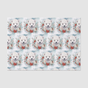 Polar Bear Cube Niedliches Weihnachtsbaby Animal Seidenpapier