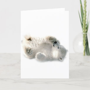 Polar Bear Cube Süße Tier Arktis gefroren Winter Karte