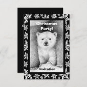 Polar Bear Cube Weihnachten Party Einladung (Vorne/Hinten)