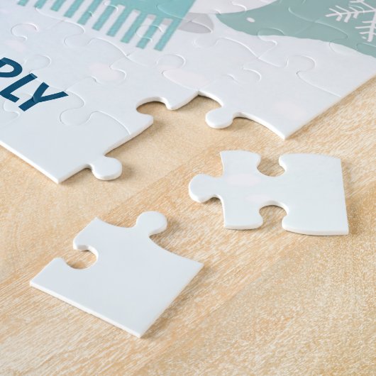 Polar Bear Cube Winter Schneeflocken Kinder Weihna Puzzle (Seite)