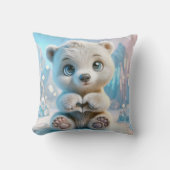Polar Bear Cube with Heart Kissen (Vorderseite)