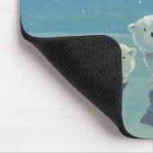 Polar Bear Cubs Mousepad (Ecke)