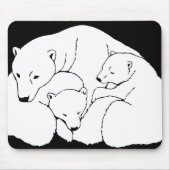 Polar Bear & Cubs Mousepad Wildlife Art Mousepad (Vorne)