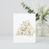 Polar Bear Cubs Postkarte (Stehend Vorderseite)