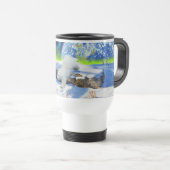 Polar Bear Cubs Spielen bei Snow Fantasy Art Tasse (VorderseiteRechts)