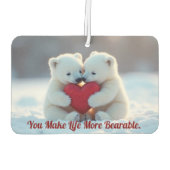 Polar Bear Cubs Valentine Air Freshener Autolufterfrischer (Rückseite)