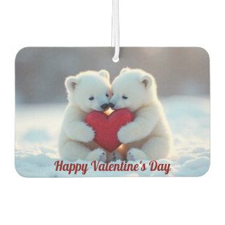 Polar Bear Cubs Valentine Air Freshener Autolufterfrischer