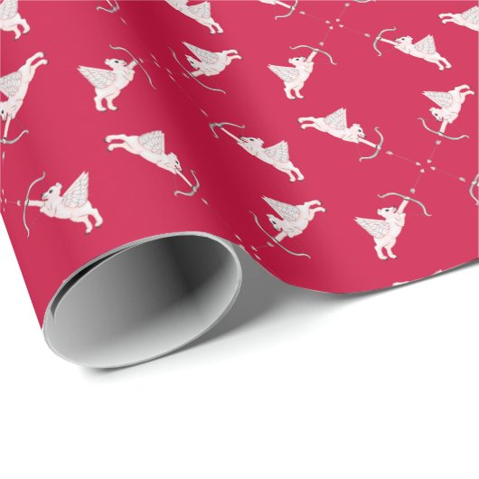 Polar Bear Cupids Wrapping Paper Geschenkpapier (Rolleneckpunkt)