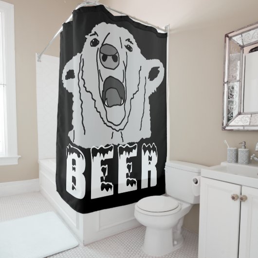 Polar Bear Dark Duschvorhang (Beispiel)
