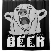 Polar Bear Dark Duschvorhang (Vorderseite)