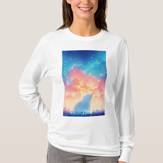 Polar Bear Daydreaming T-Shirt (Vorderseite)