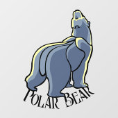 Polar Bear Decal Custom Bear Art Window Cloning Fensteraufkleber (Blatt)