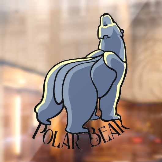 Polar Bear Decal Custom Bear Art Window Cloning Fensteraufkleber (Blatt 2)