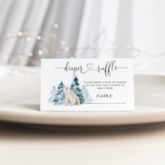 Polar bear Diaper Gewinnspiel Begleitkarte