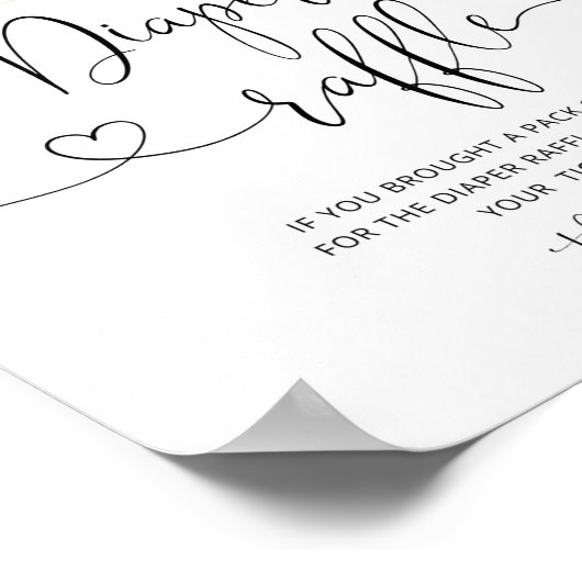 Polar bear Diaper Tombola Poster (Ecke)