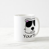 Polar Bear Doodle Face Personalisiert Coffee Tasse (VorderseiteRechts)
