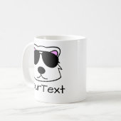 Polar Bear Doodle Face Personalisiert Coffee Tasse (Vorderseite Links)