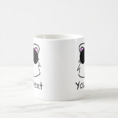 Polar Bear Doodle Face Personalisiert Coffee Tasse (Mittel)