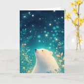 Polar Bear Dreams Karte (Gelbe Blume)