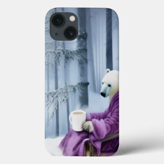 Polar Bear Drink Coffee Case-Mate iPhone Hülle (Rückseite)