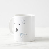 Polar Bear Eating a Marshmallow (Light Blue) Kaffeetasse (Vorderseite Links)