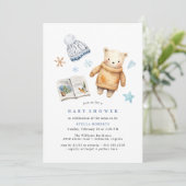 Polar Bear | Einfache Niedliche, gemütliche Winter Einladung (Stehend Vorderseite)