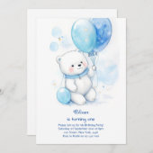 Polar Bear Erstgeburt Einladung (Vorne/Hinten)