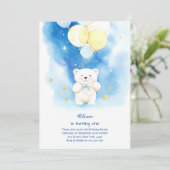 Polar Bear Erstgeburt Einladung (Stehend Vorderseite)