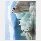 POLAR BEAR ERSUCHT PENGUIN ZUM MITTAGESSEN FLEECEDECKE (Vorderseite)
