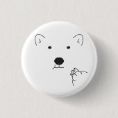 Polar Bear Ess a Marshmallow Button (Vorderseite)