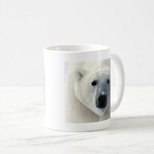 Polar Bear Face Kaffeetasse (VorderseiteRechts)
