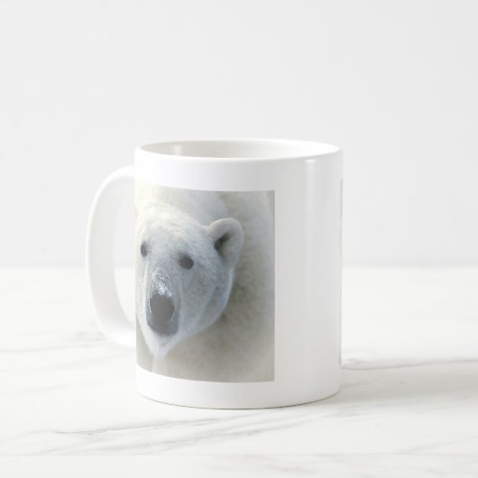 Polar Bear Face Kaffeetasse (Vorderseite Links)
