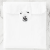 Polar Bear Face Runder Aufkleber (Tasche)