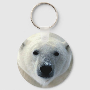 Polar Bear Face Schlüsselanhänger