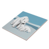 Polar Bear Family Fliese (Seite)